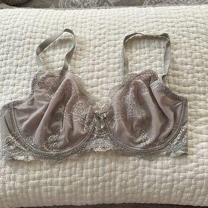 Gilligan & OMalkey lace unlined bra 38DD